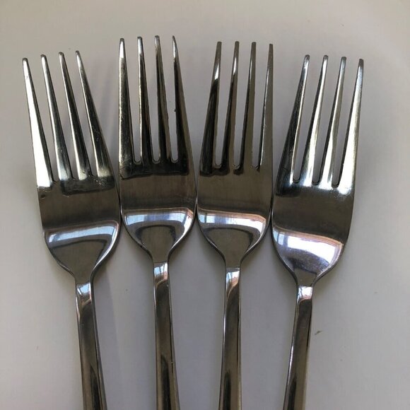 Brandani ANDROMEDA Dinner Forks 8 1/4" Flatware Set of 4 Stainless Steel - Picture 5 of 6
